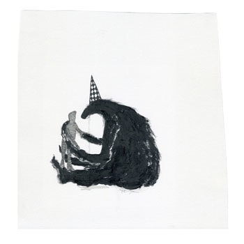 Untitled, 2010, 8.5 x 8.5 inches, Ink and pencil on paper