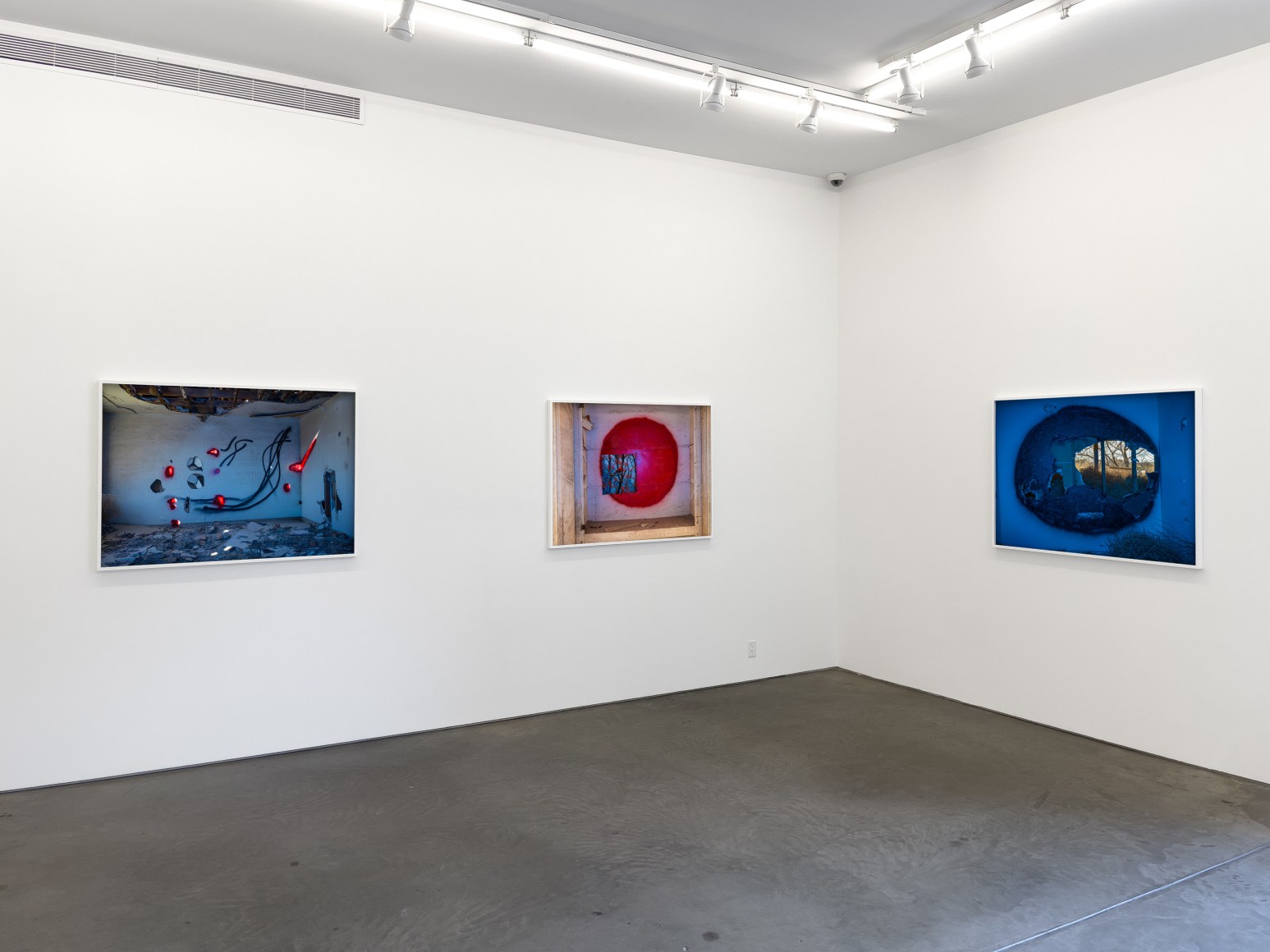 Installation view, John Divola,&nbsp;The Ghost in the Machine, Yancey Richardson, 2025.
