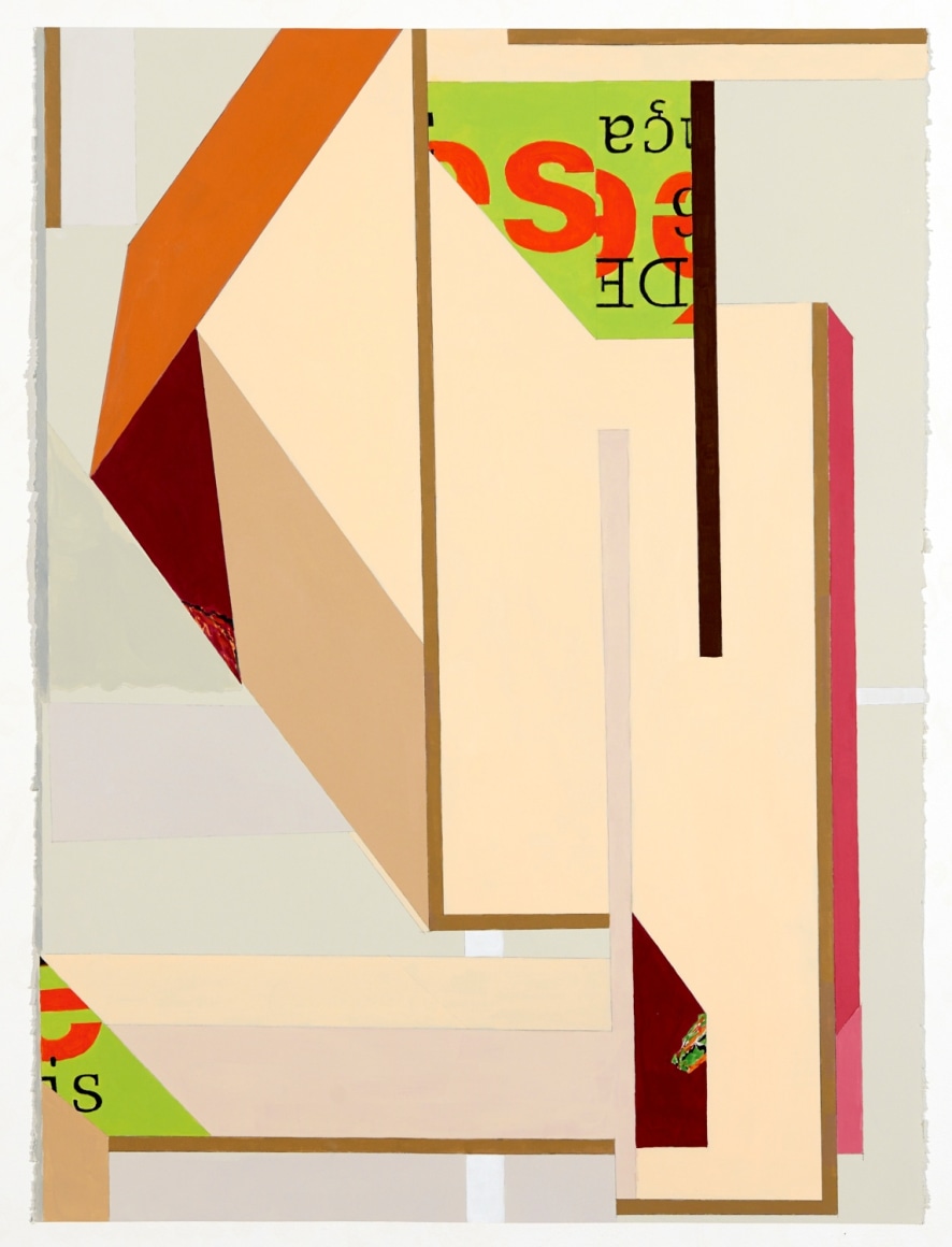 Mary Lum,&nbsp;Pamphlet 1, 2016. Acrylic on paper, 32 3/8 x 24 7/8 inches.