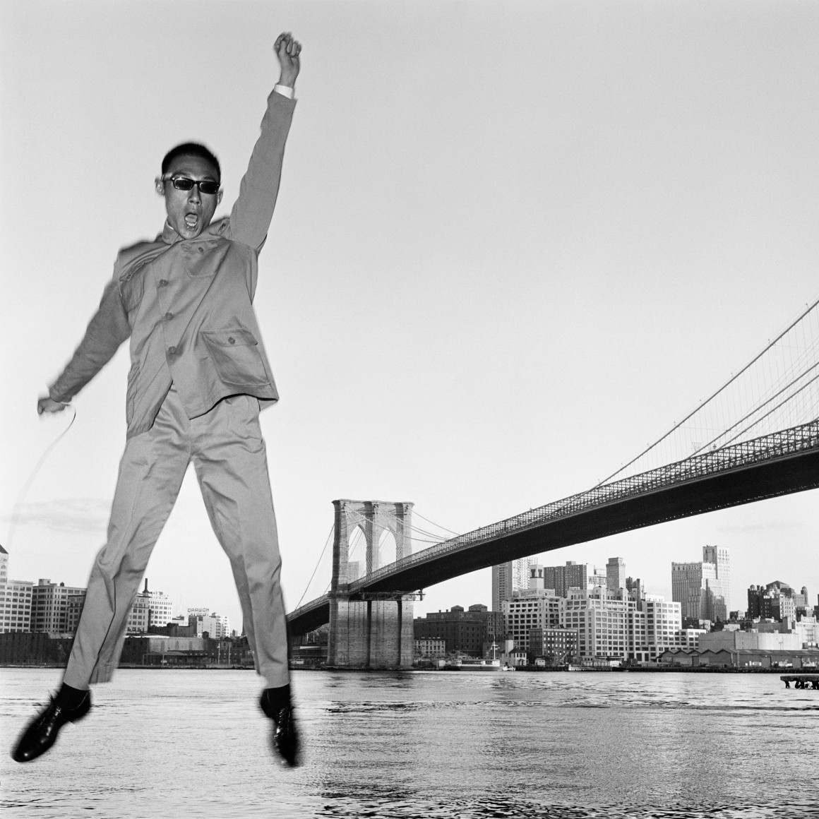Tseng Kwong Chi, New York, New York, 1979, from the series East Meets West. Gelatin silver print, image: 36 x 36 inches, frame: 38 x 38 inches.