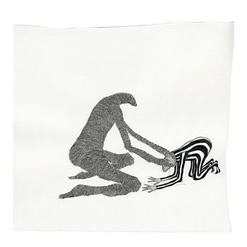 Untitled, 2010, 8 x 8.5 inches, Ink and pencil on paper