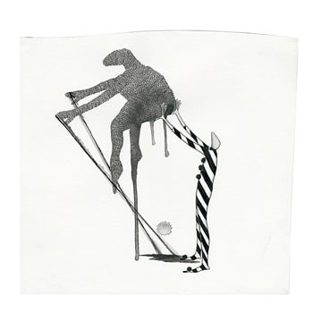 Untitled, 2010, 8.25 x 8.5 inches, Ink and pencil on paper