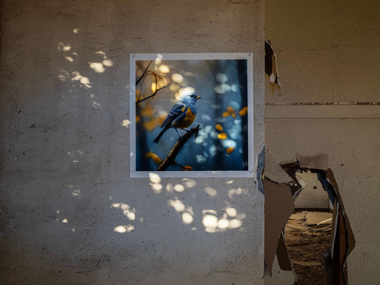 John Divola, GAFB F4777 (6_22_2024),&nbsp;2019&ndash;2024, from the series Blue with Exceptions. Archival pigment print, 36 1/2 x 48 3/4 inches.