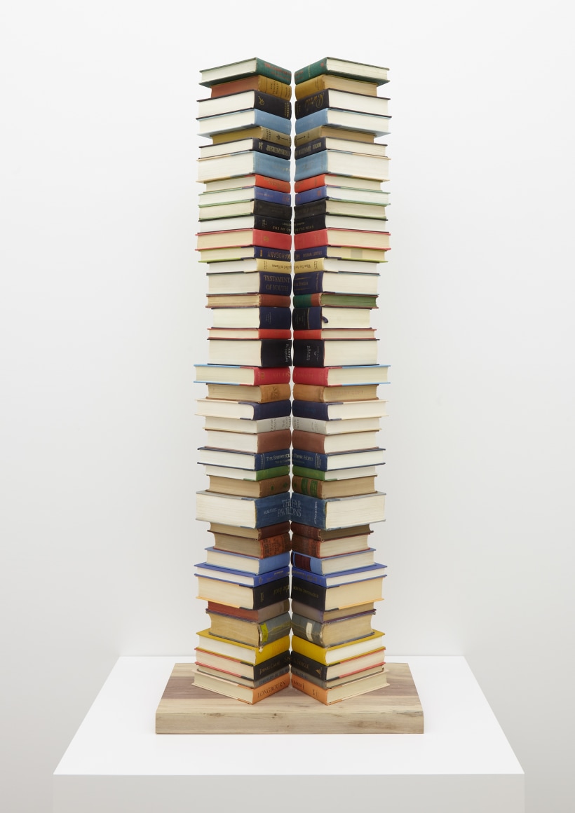 Split Stack,&nbsp;2017. Books, 52 x 10 1/4 x 20 1/4 inches.