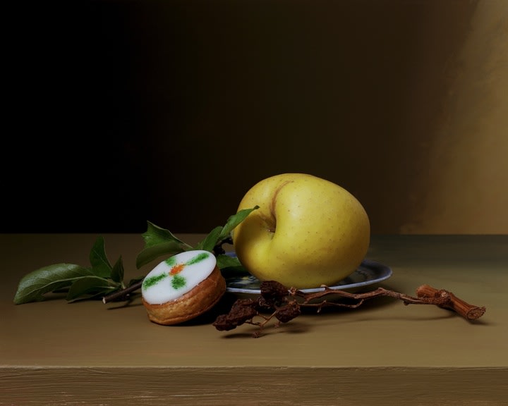 Sharon Core, Early American, Still Life with Cake, 2008. Chromogenic print, 15 x 19 1/4 inches.