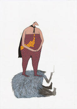 Untitled, 2010, 23.5 x 16.5 inches, Acrylic and ink on paper