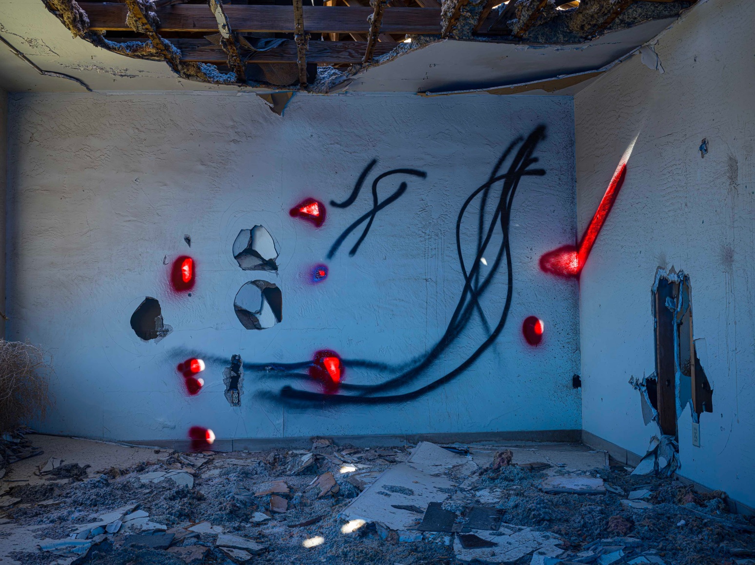 John Divola, GAFB B13151 (11_16_2022),&nbsp;2019&ndash;2024, from the series Blue with Exceptions. Archival pigment print, 36 1/2 x 48 3/4 inches.