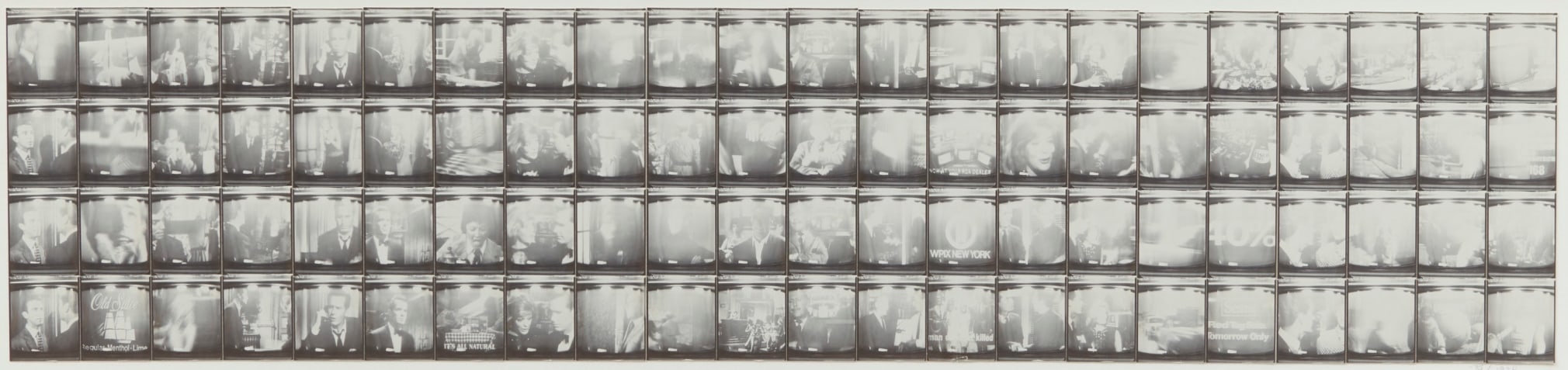 Untitled, PB #1142,&nbsp;1974. Vintage gelatin silver photobooth prints, 7 7/8 x 37&nbsp;3/4&nbsp;inches.