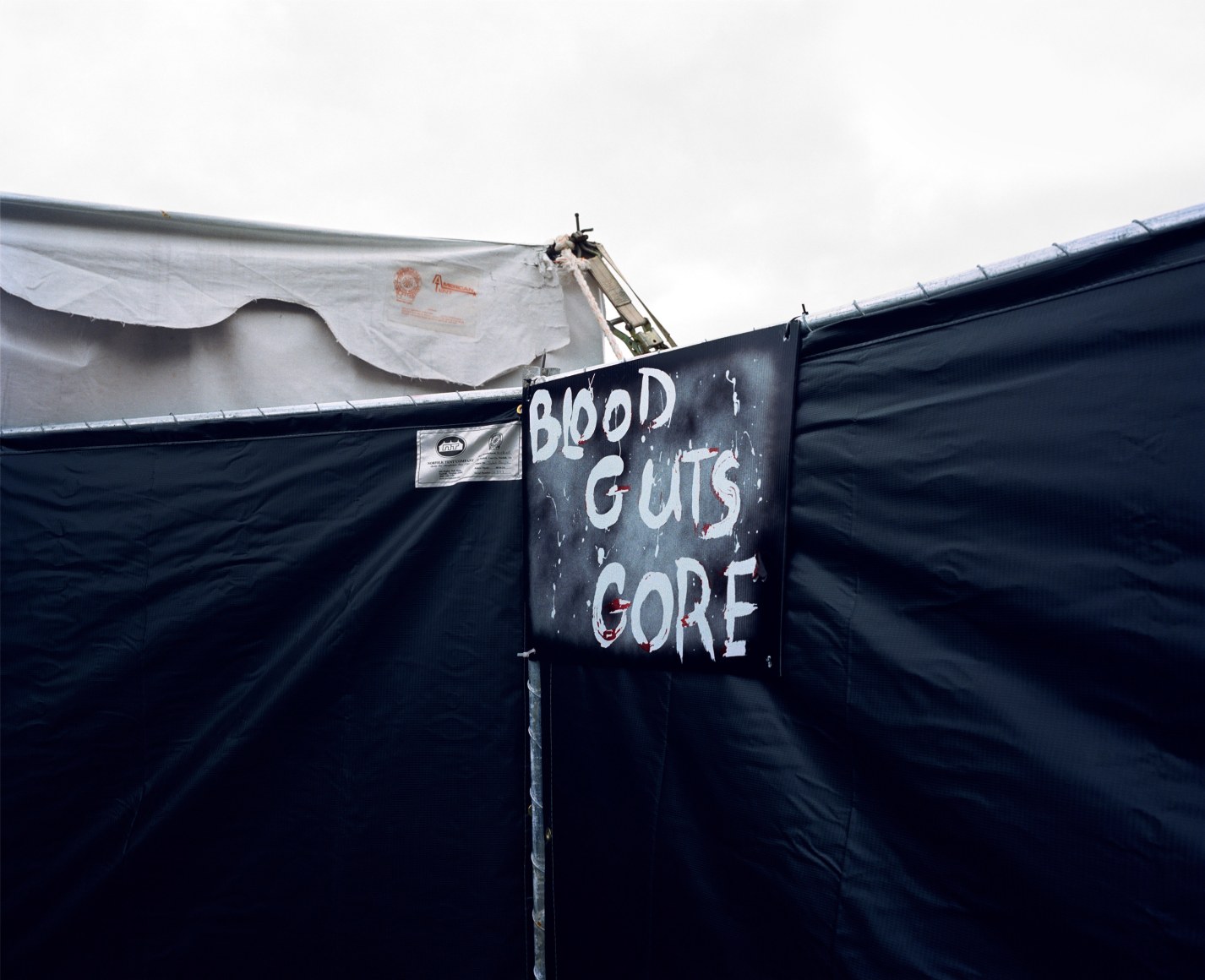 Lisa Kereszi, Blood Guts Gore, Haunted House, New Jersey, 2006. Chromogenic print, 30 x 40 inches.