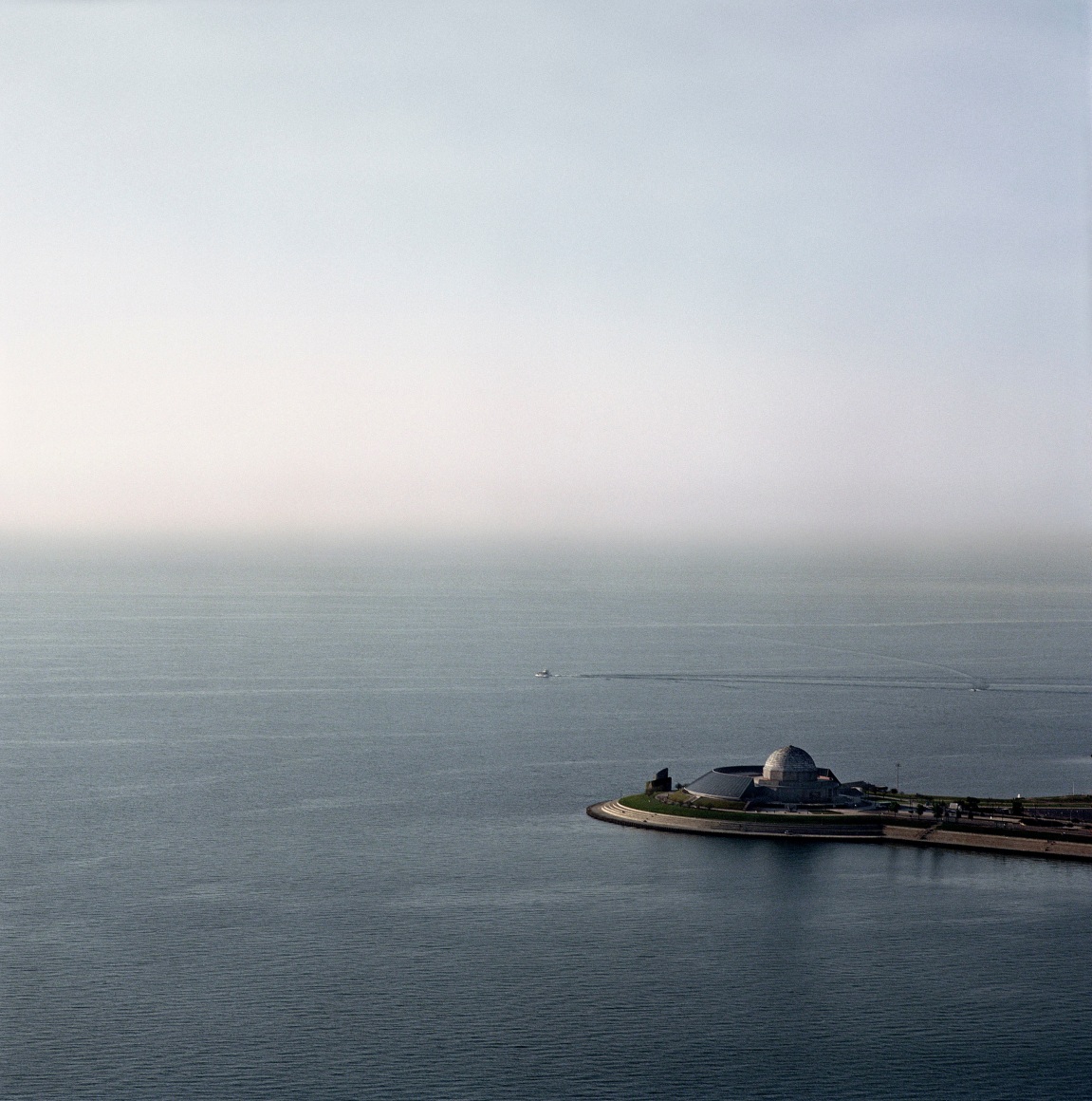 Adler Planetarium, from the series Revealing Chicago, 2004.&nbsp;Archival pigment print, 30 x 30 or 40 x 40 inches.