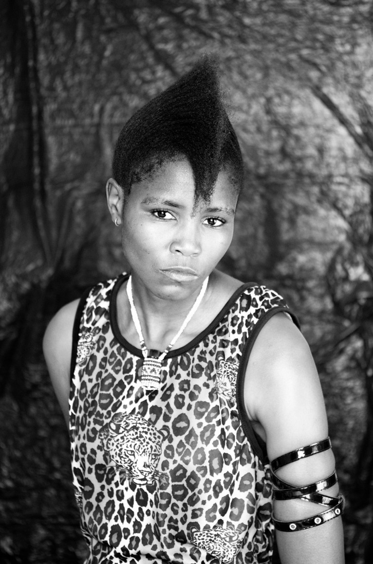 Zanele Muholi, Thembela Dick, Vredehoek, Cape Town, 2012, from the series Faces and Phases. Gelatin silver print, 35 1/4 x 25 inches.