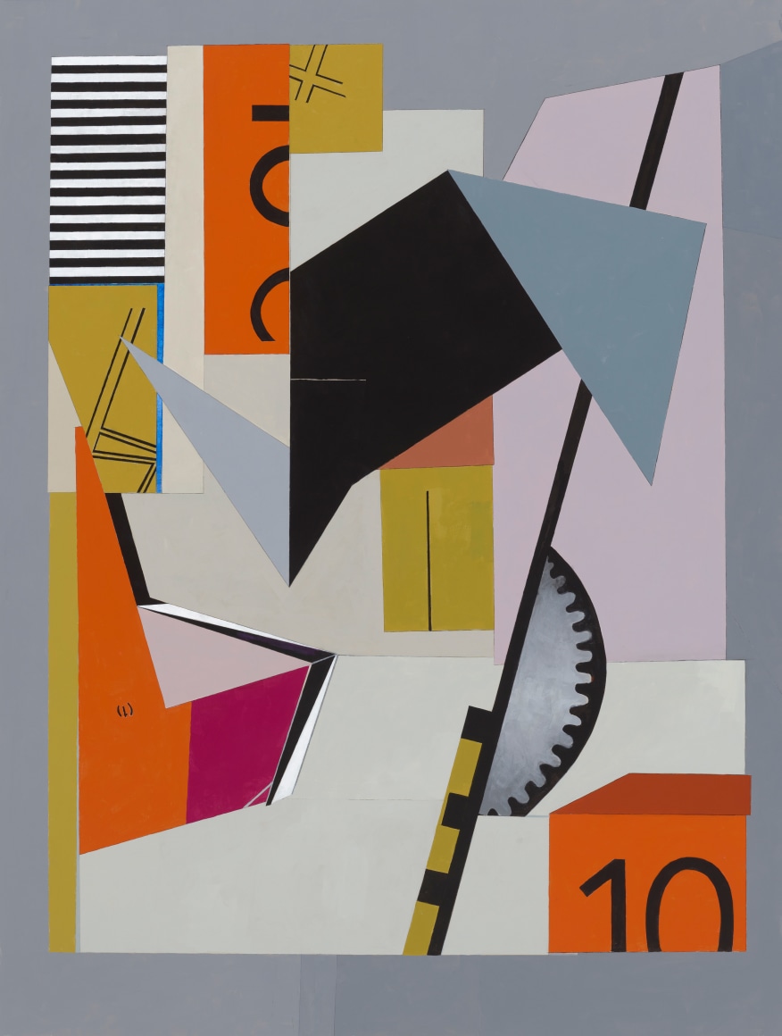 SeeSaw, 2021. Acrylic on paper. 69 7/8 x 52 1/2 inches.