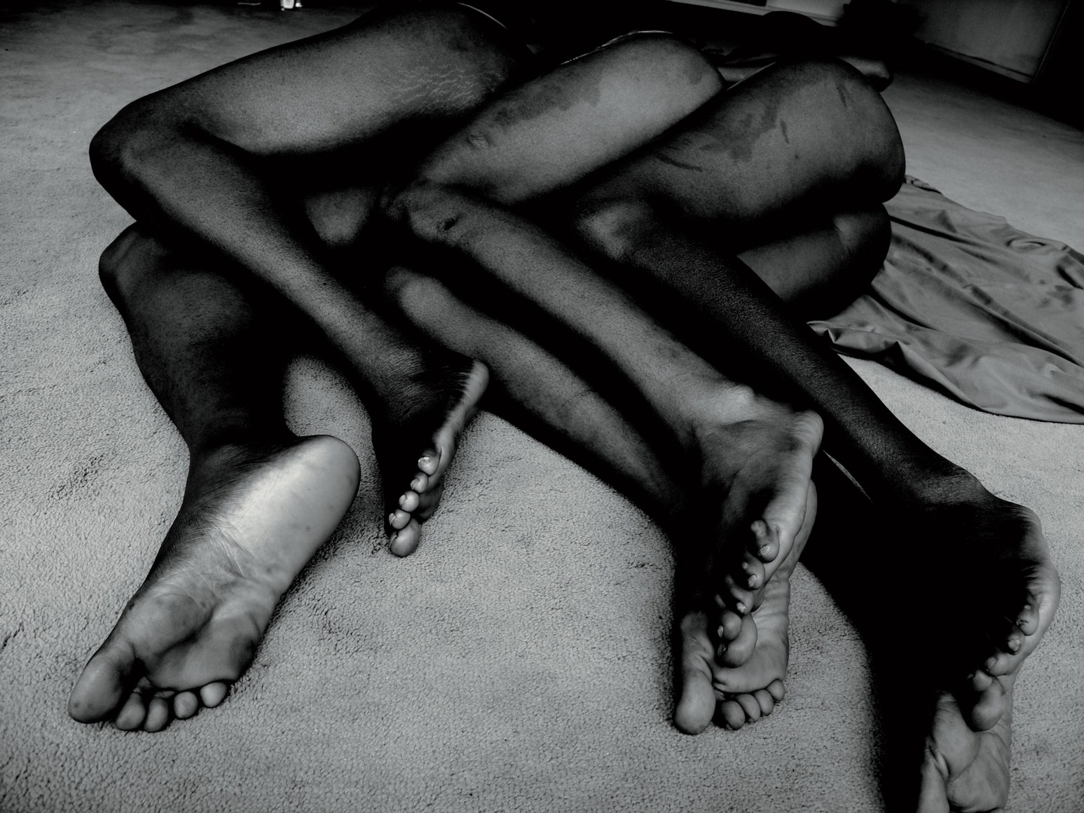 Zanele Muholi, Triple III, 2005, from the series Only Half the Picture. Gelatin silver print, 20 x 24 7/8 inches.