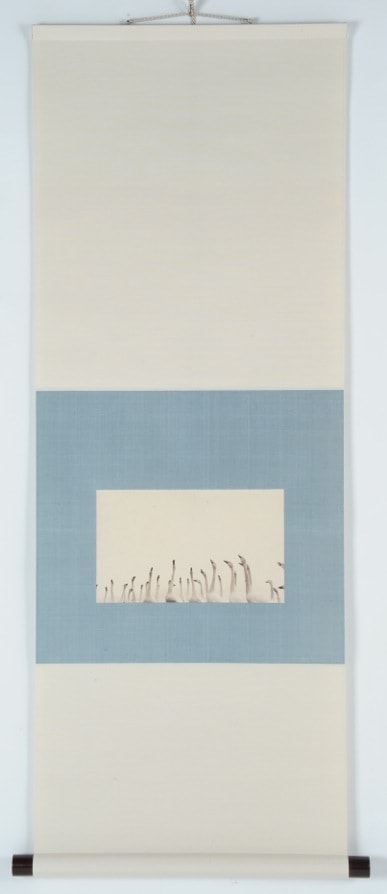 Washi, #527, 2016, Pigment print on handmade washi paper mounted on silk scroll, 38.5 x 14.5 inches, Edition 2 of 5