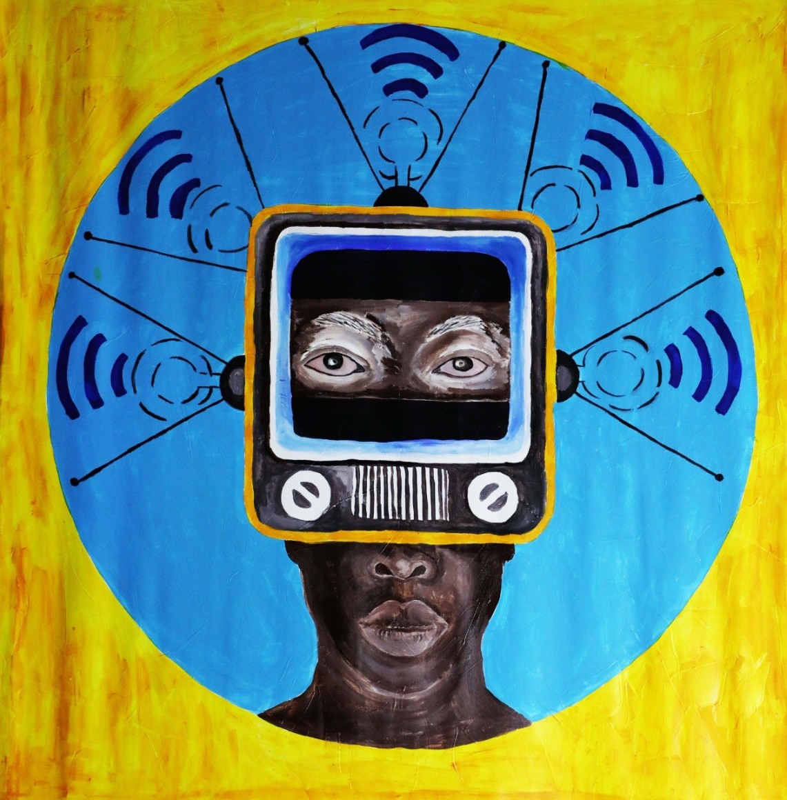 Zanele Muholi, Uchwepheshe I, 2021. Acrylic on canvas, 46 x 46 inches.