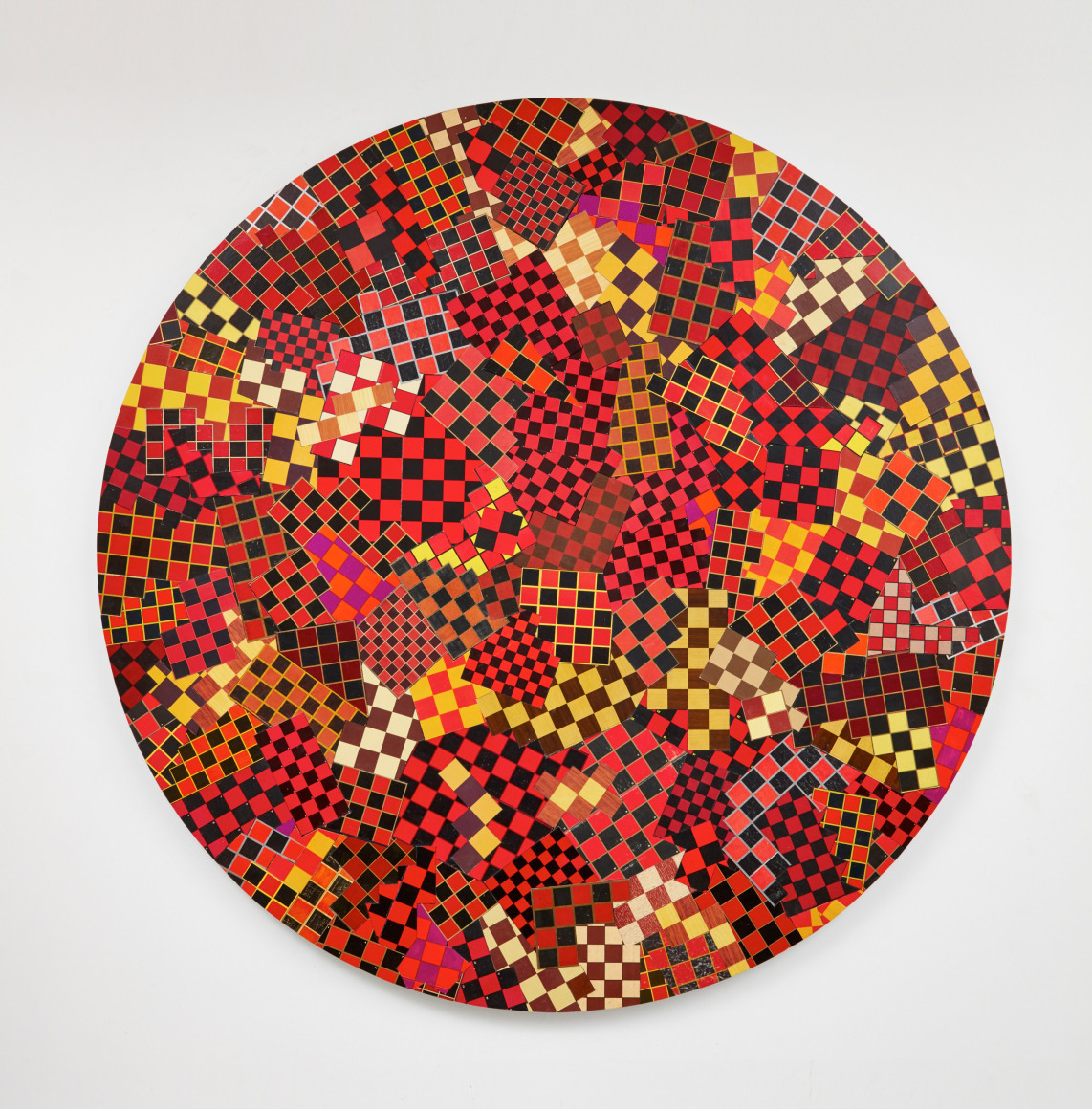 Spanda Tondo,&nbsp;2016. Gameboards, 76 inches diameter.&nbsp;