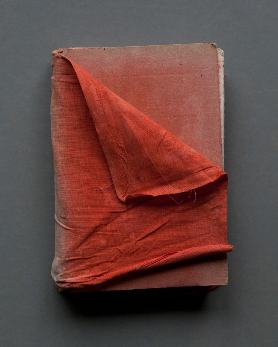 Mary Ellen Bartley, Red Cloth Cover,&nbsp;from the series&nbsp;Reading Grey Gardens, 2017. Archival pigment print, image: 18 3/4 x 15 inches, paper: 20 3/4 x 17 inches.&nbsp;