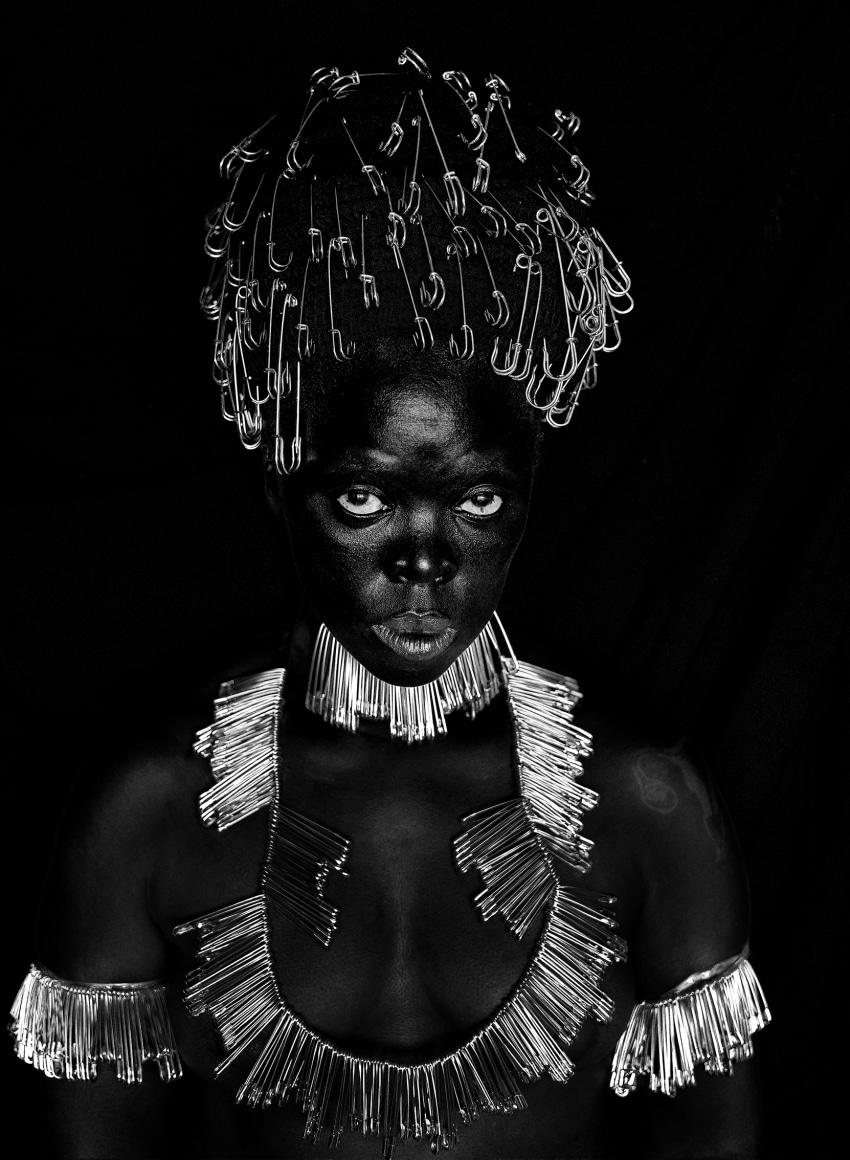 Zanele Muholi, Nanini, 1701 MLG, Rio Vermelho, Salvador, Bahia, Brazil, 2025. Gelatin silver print, 31 1/2 x 22 3/4 inches.