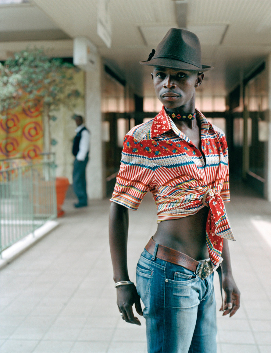 Zanele Muholi, Martin Machapa, 2006, from the series Beulahs. Archival pigment print, 39 3/8 x 30 1/8 inches.