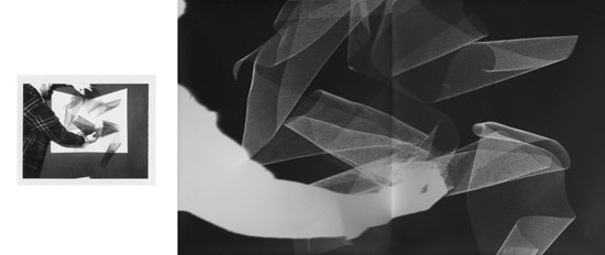 Bryan Graf, Shot/Reverse Shot (Corner Piece #2), December 18, 2012. Polaroid and gelatin silver print. 8.75 x 10.75 and 24 x 40 inches.