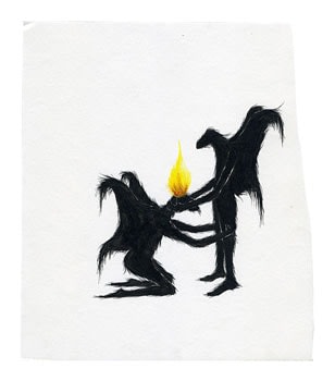 Untitled, 2010, 9.5 x 8.25 inches, Acrylic and ink on paper