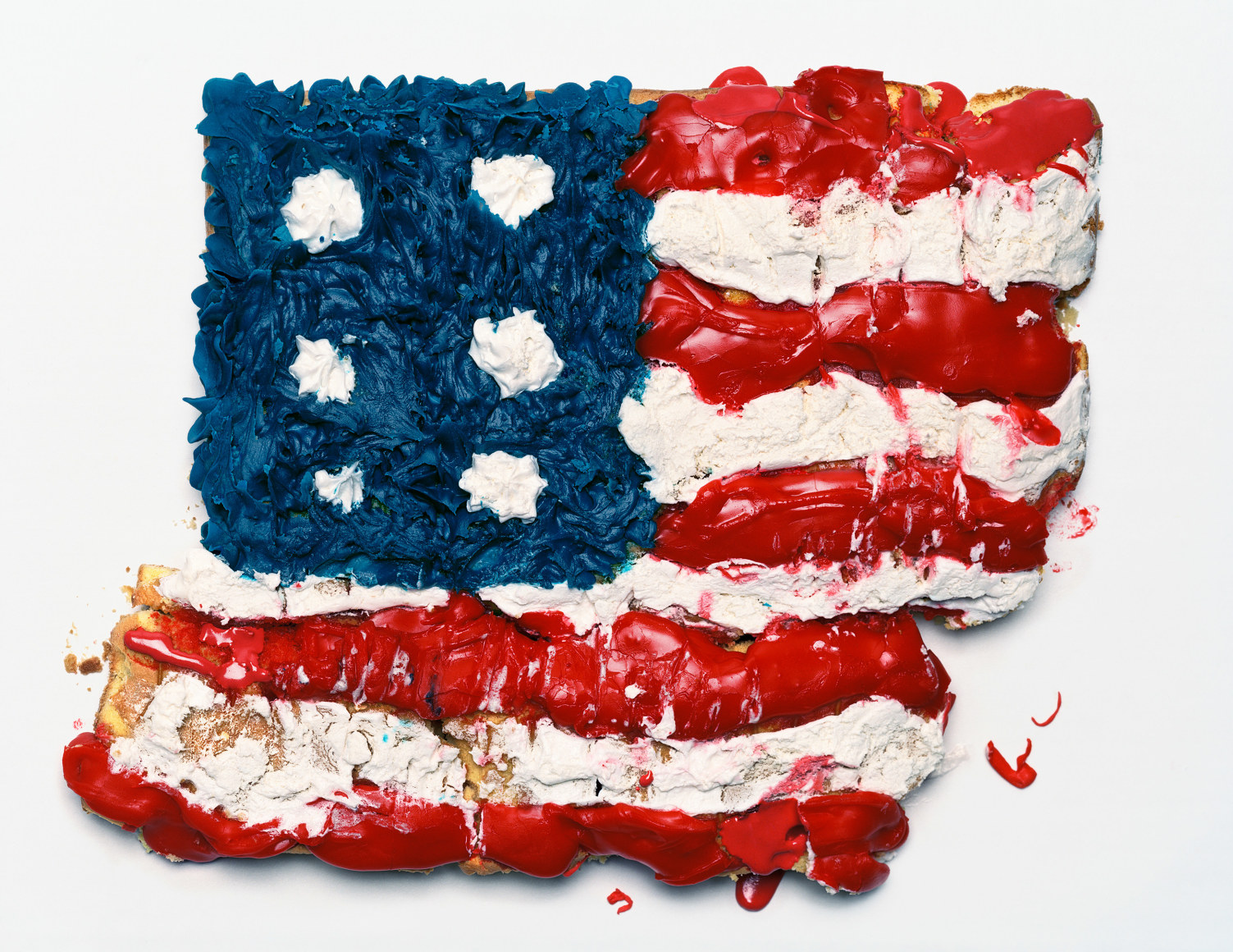 Sharon Core, USA Flag, Fragment,&nbsp;from the series Oldenburg,&nbsp;2019. Archival pigment print, 36 5/8 x 47 1/2 inches.