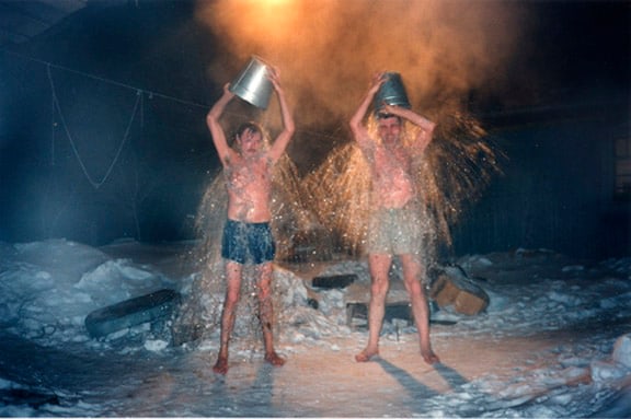 Apanas Michael and Pjotr after Bath-House, Siberia, 1994, 16 x 20 inch Chromogenic Print, Edition of 10