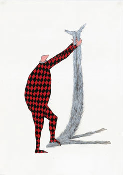 Untitled, 2010, 23.5 x 16.5 inches, Acrylic and ink on paper