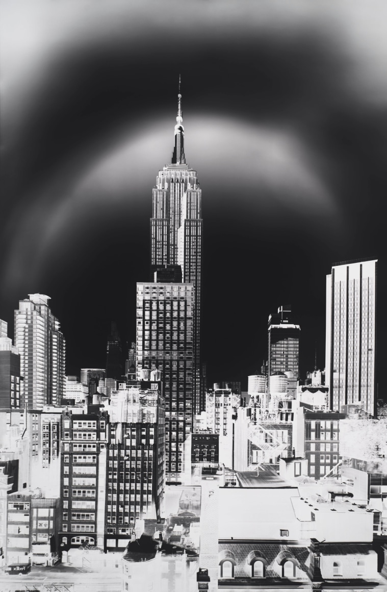 Vera Lutter, New York City, VII: May 21, 2024, 2024. Gelatin silver print, 79 1/2 x 52 inches.