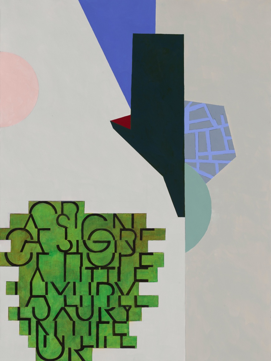 Sign,&nbsp;2021. Acrylic on paper. 30 x 22 inches.