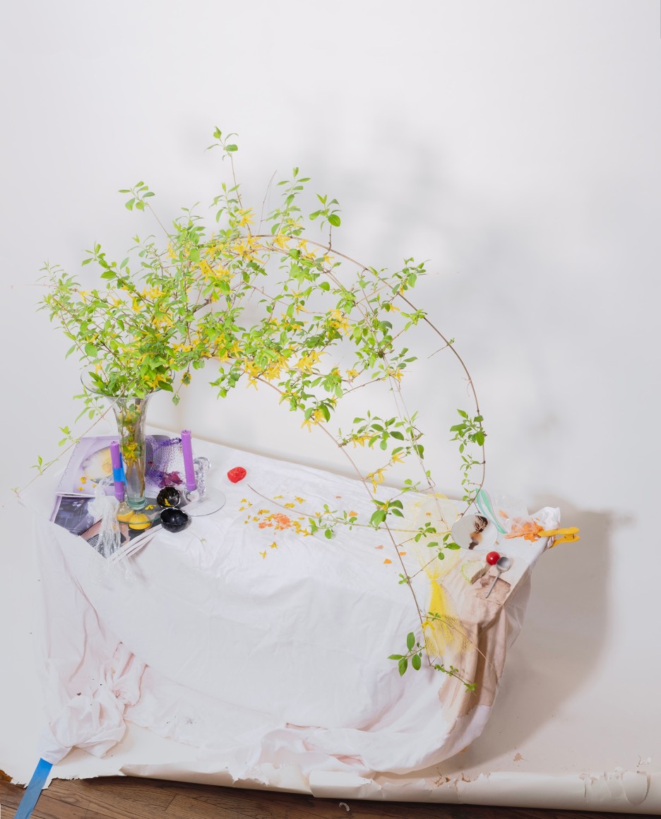 are cleaning up nat, 2023, from the series Who Loves the Sun. Archival pigment print, 40 1/2 x 32 1/2 inches.