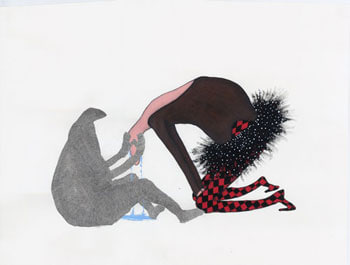 Untitled, 2010, 15.5 x 20.5 inches, Acrylic and ink on paper