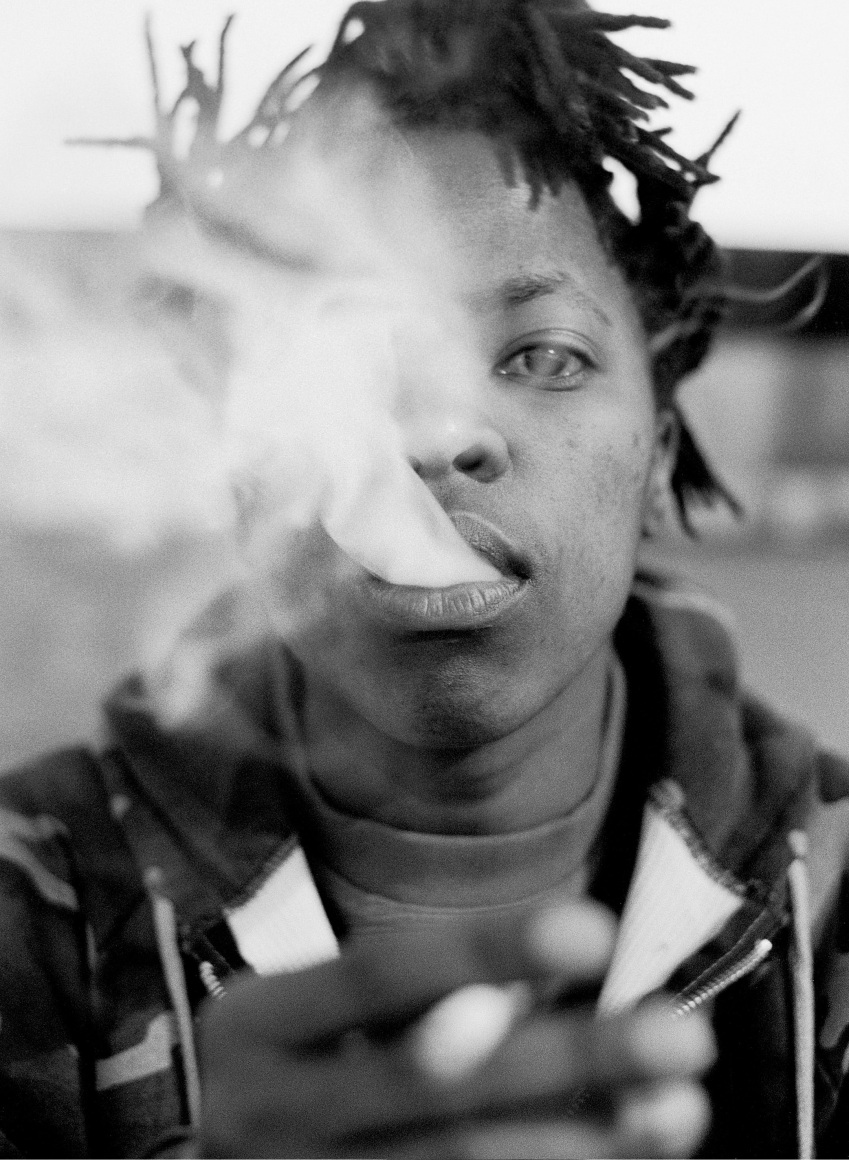 Zanele Muholi, Zol, 2002, from the series Only Half the Picture. Gelatin silver print, 32 3/4 x 25 1/4 inches.