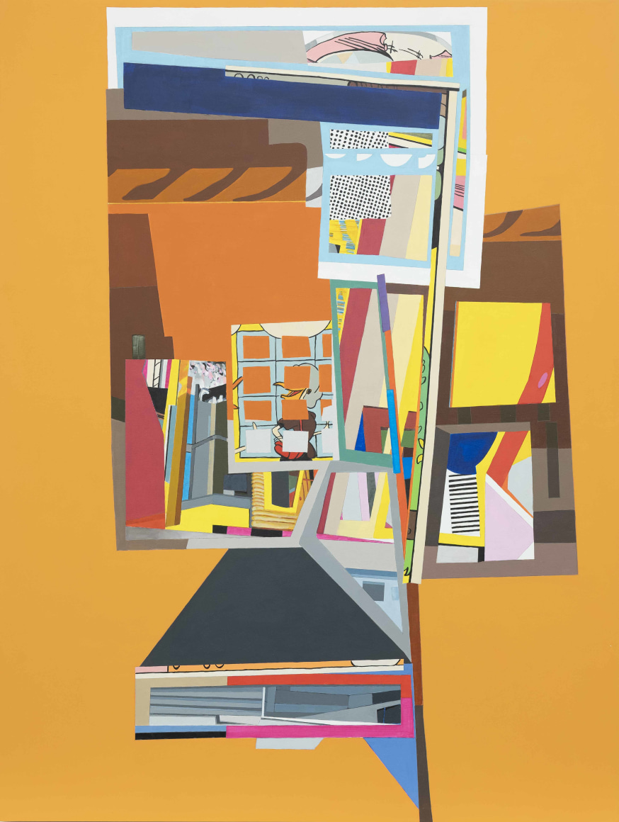 Mary Lum,&nbsp;Invisible Cities 724, 2012. Acrylic on birch panel, 40 x 30 inches.