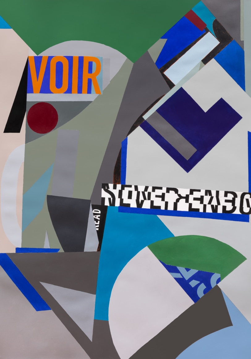 Mary Lum, Voir, 2025. Acrylic on paper, 64 1/2 x 47 1/2 inches.