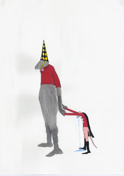 Untitled, 2010, 23.5 x 16.5 inches, Acrylic and ink on paper