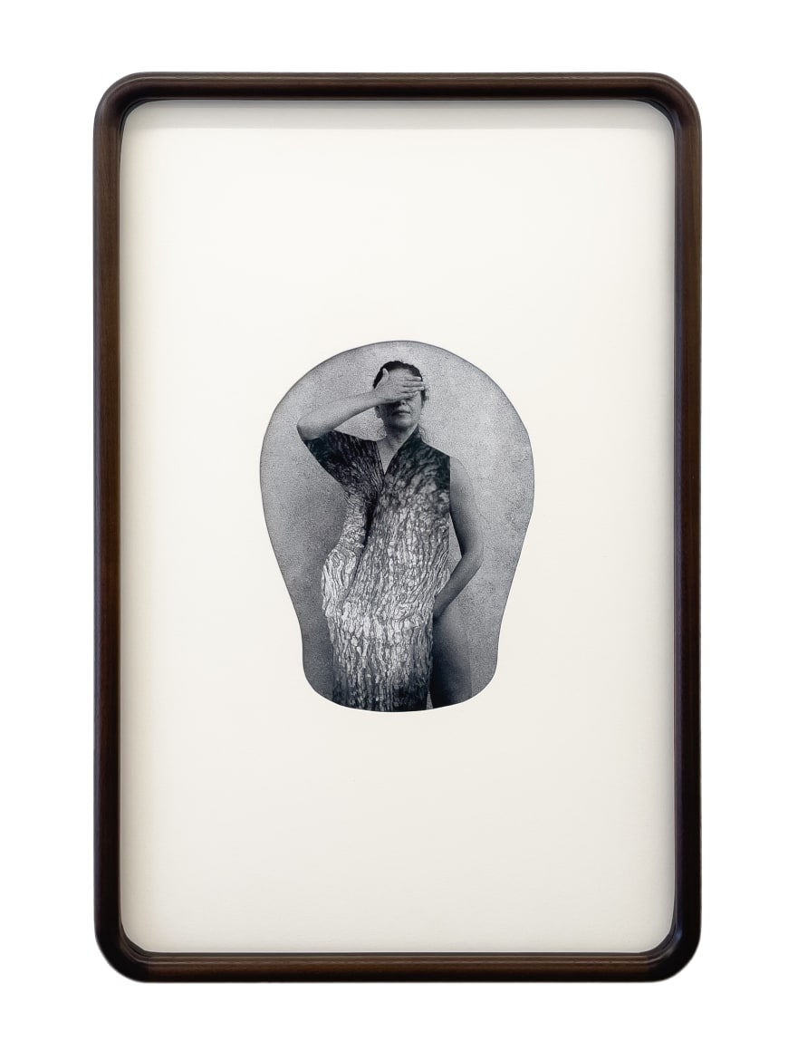 Maria Antelman, Me, Tree, 2024. Archival pigment print, 23 1/2 x 15 3/4 inches.