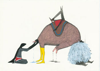 Untitled, 2010, 16.5 x 23.5 inches, Acrylic and ink on paper