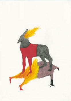 Untitled, 2010, 23.5 x 16.5 inches, Acrylic and ink on paper