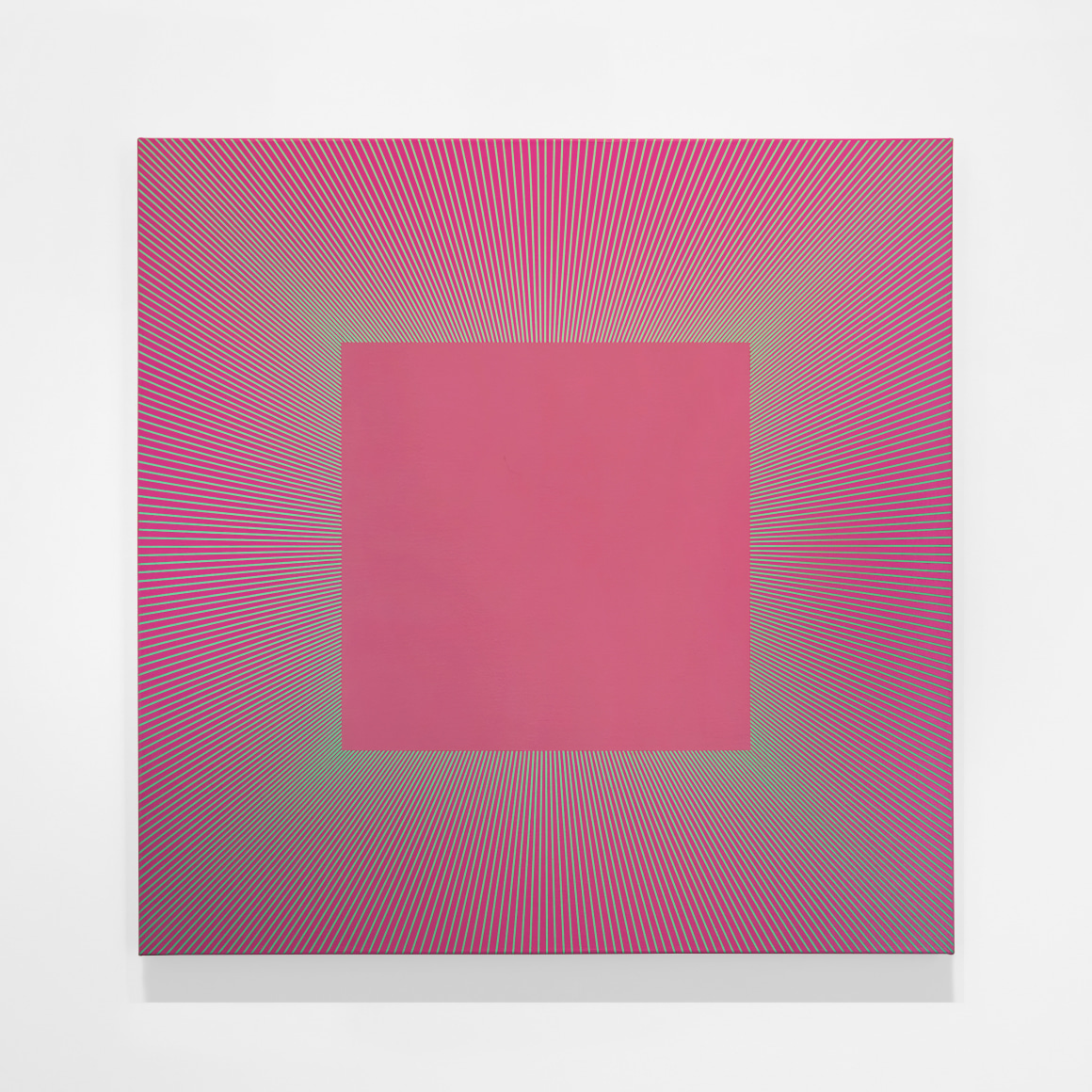 Richard Anuszkiewicz  Light Magenta Square III, 1978 &ndash; 2016  acrylic on canvas  48 x 48 inches