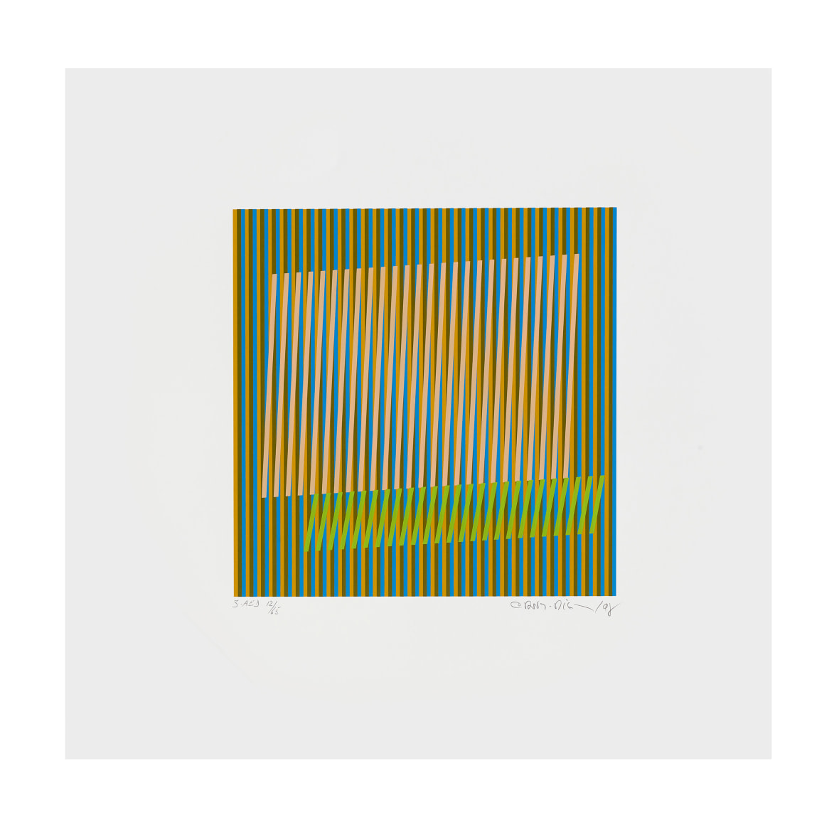 Carlos Cruz-Diez Untitled, 1998 serigraph 18 3/4 x 18 3/4 inches Edition 12 of 65