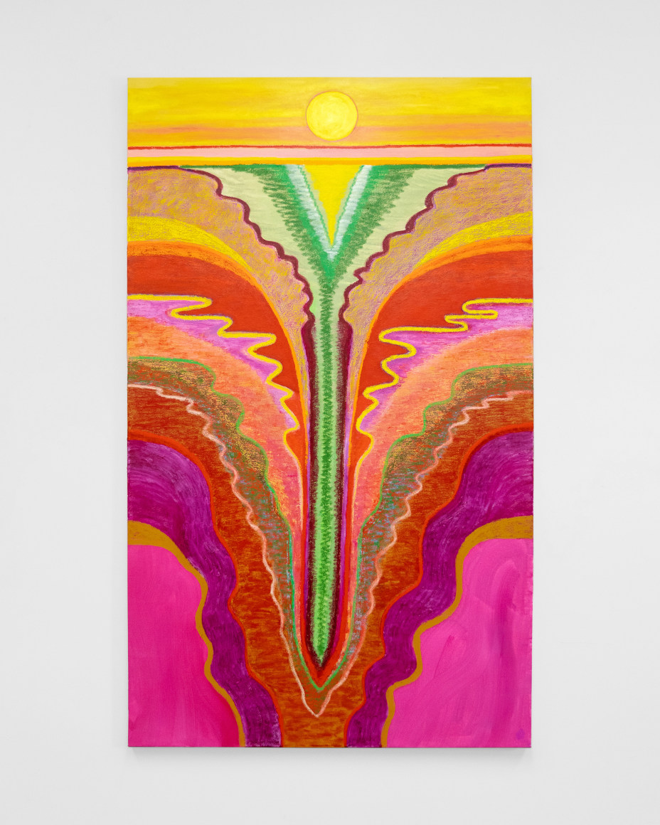 Bruna Massadas Canal # 3, 2025 acrylic and oil stick on canvas 80 x 48 inches