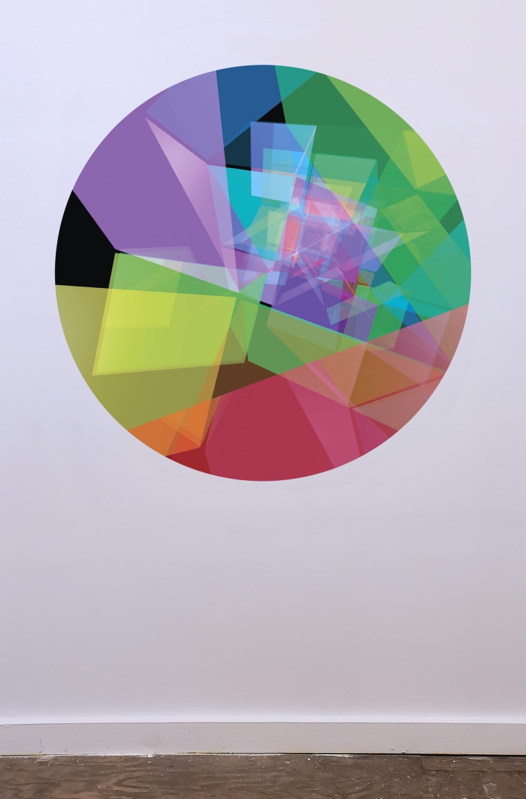 Christian Eckart RW 1, 2022 archival digital print on self-adhesive canvas 47 inches in diameter