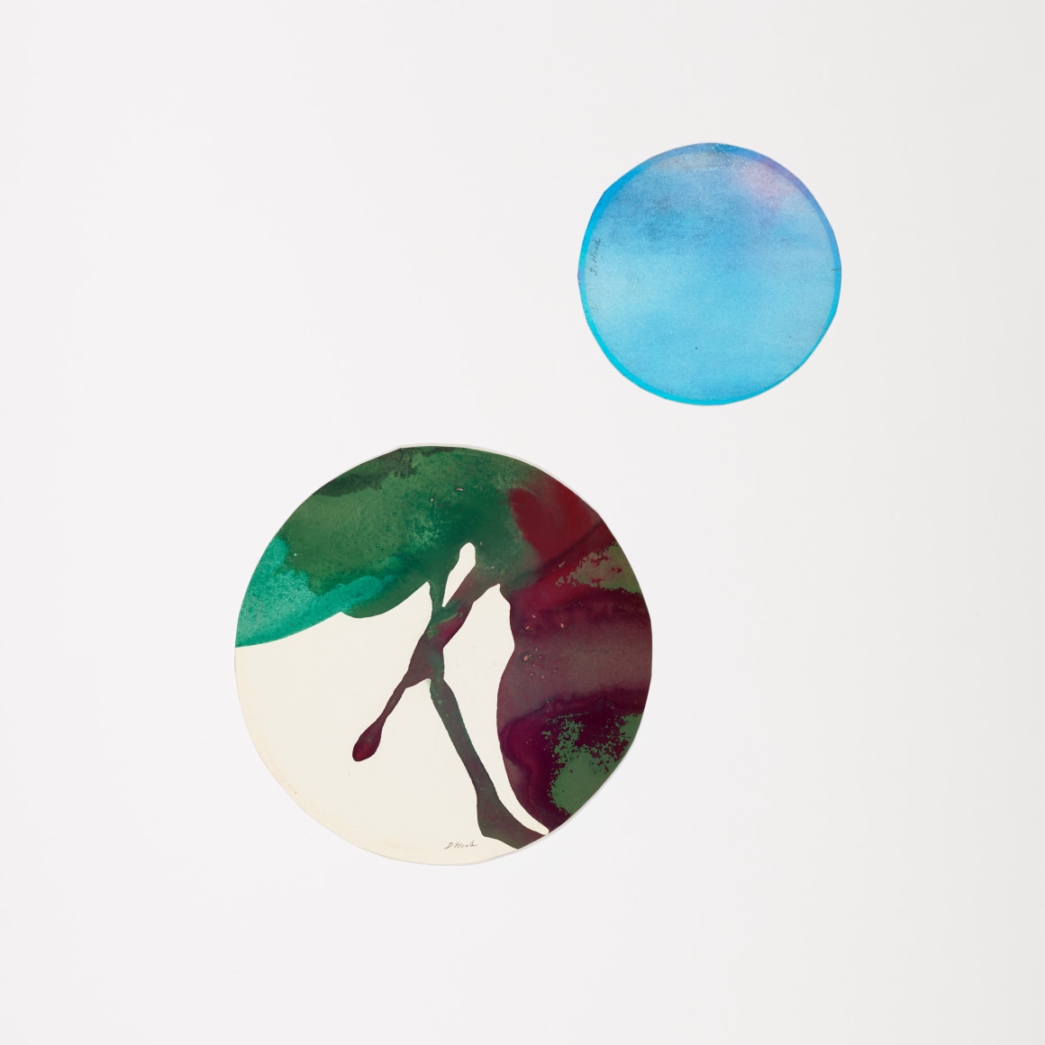 Dorothy Hood Untitled, c. 1979 watercolor on paper 12 1/2 inches in diameter frame: 20 3/4 x 20 3/4 inches