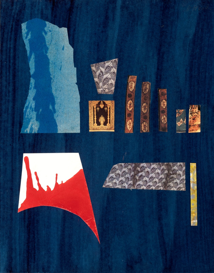 Dorothy Hood Abstract, 1982-1997 collage on mat 20 x 16 inches