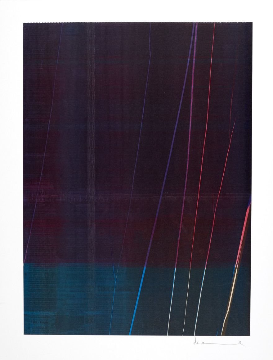 Anne Deleporte  Lightning, 2019 ink on paper mounted on Arches paper 23 3/8 x 17 3/4 inches