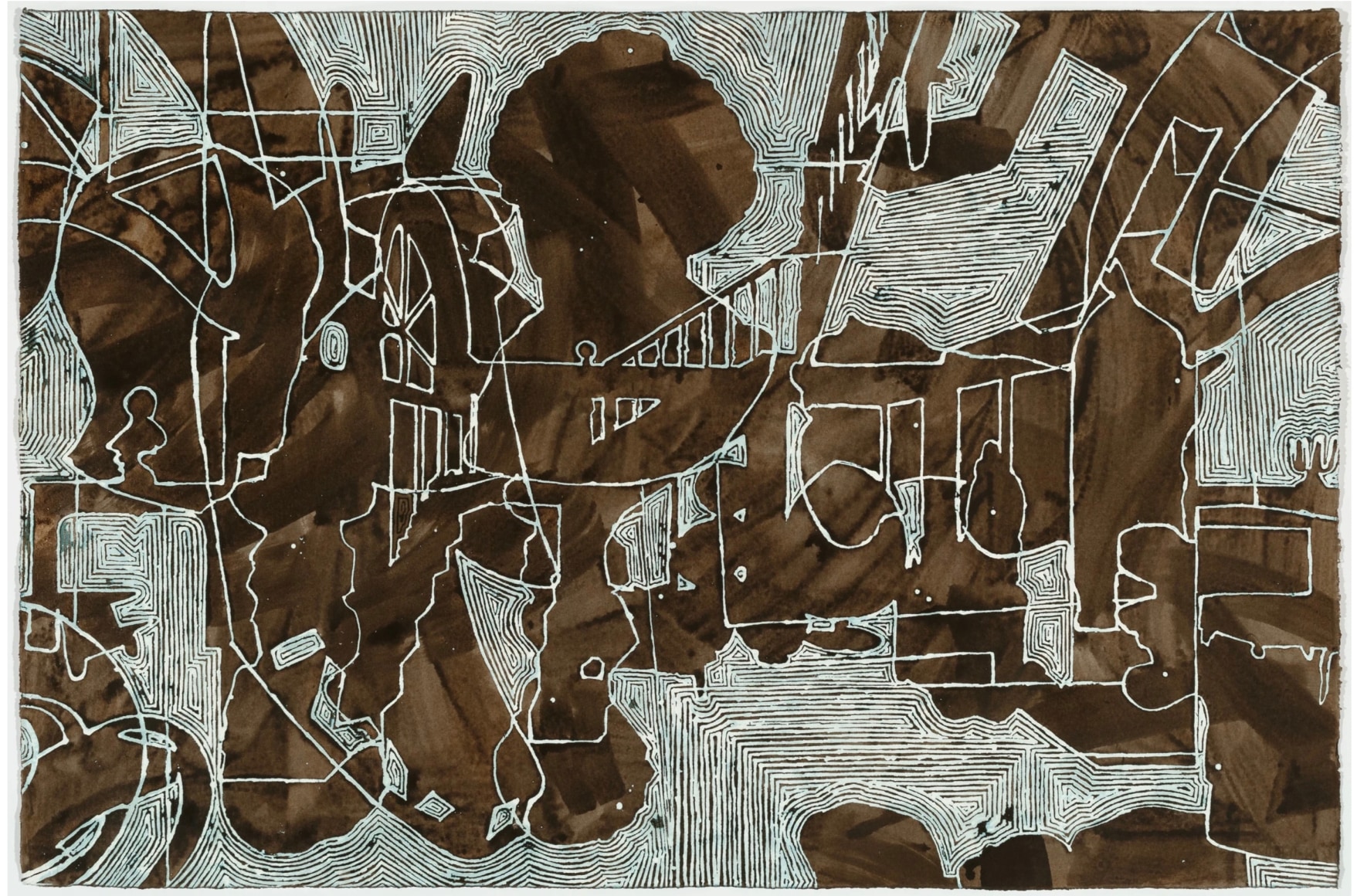 Bo Joseph  Untitled, 2022  Signed and dated 8/25/22 on reverse  acrylic and tempera on paper  32 x 48 inches Frame: 36 5/8 x 52 9/16 inches