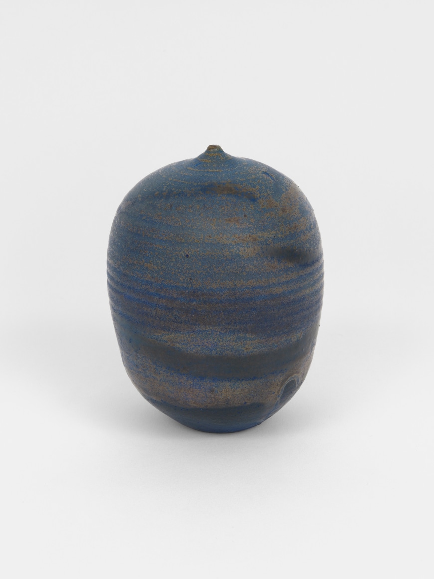 Toshiko Takaezu Untitled, ca. 1990s glazed stoneware (with rattle) 7 1/4 x 5 x 5 inches