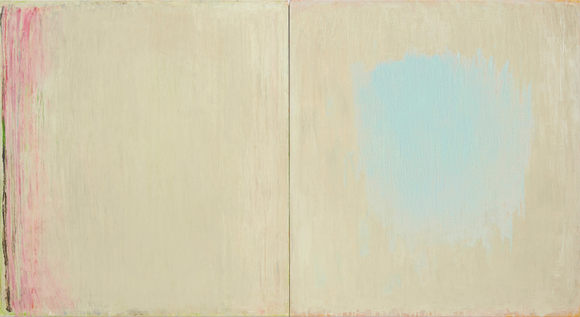 Christopher Le Brun Untitled 15.6.20, 2020 oil on two canvases 47 1/2 x 87 inches
