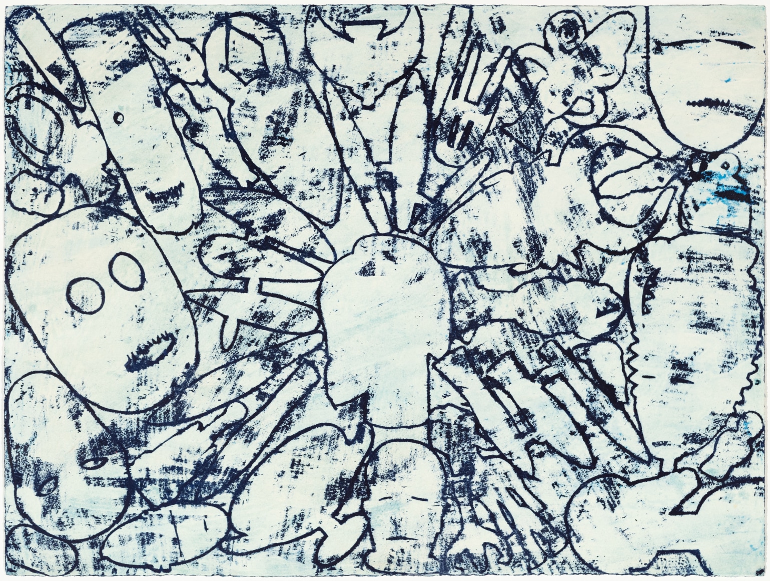 Bo Joseph Untitled (Thousand Treasures), 2019 oil pastel, tempera and acrylic on paper 22 1/4 x 29 3/4 inches